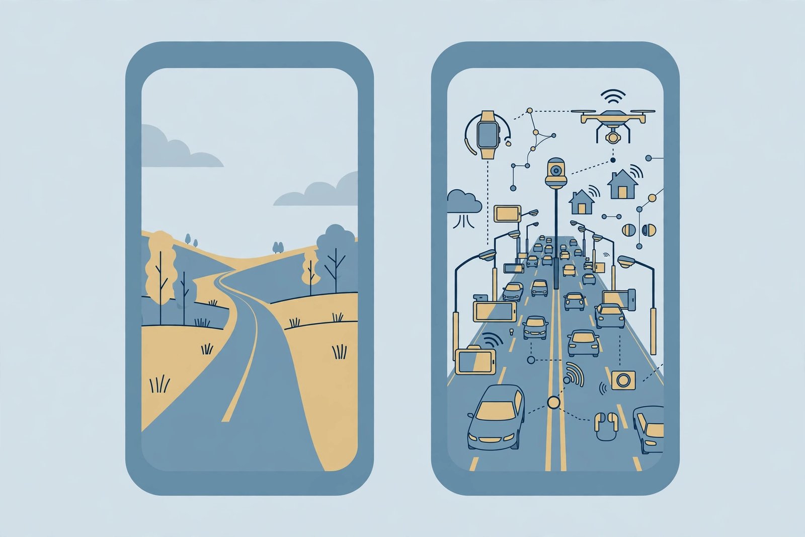 Visual comparison showing what is 5G versus 4G for everyday phone use